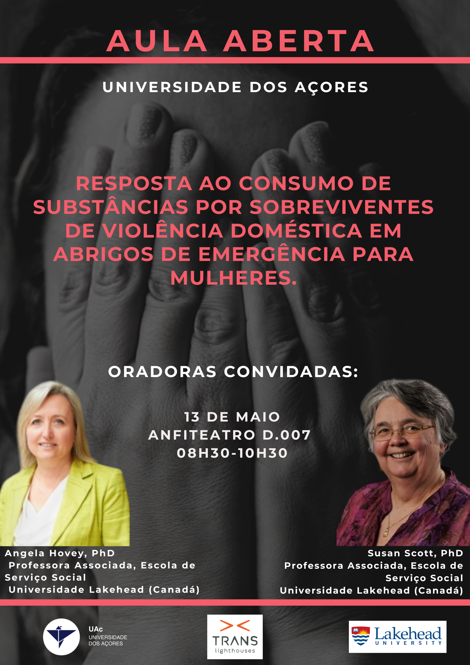 branco e laranja fotografia violência doméstica cartaz